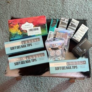 Soft Gel Nail Tips and misc nail supplies all 1 lot